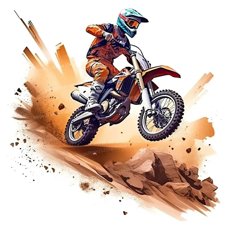 Watercolor Motocross wall stickers wall sticker Boy Room Bedroom Living room Wall Decor Removable Wall Decals Art Decoration M960