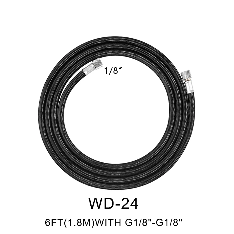 airbrush hose nylon braided connection to compressor one end with standard 1 8 1 8 size fittings 1 8m for your choice Airbrush Hose Nylon Braided Connection To Compressor, One End with Standard 1/8/ 1/8 Size Fittings (1.8m for Your Choice)