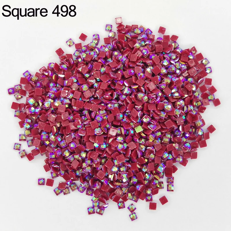 

New Sale AB Square Drills For DIY Diamond Painting Square Drills Diamond Embroidery Colorful Mosaic Stones Needlework Decor Gift