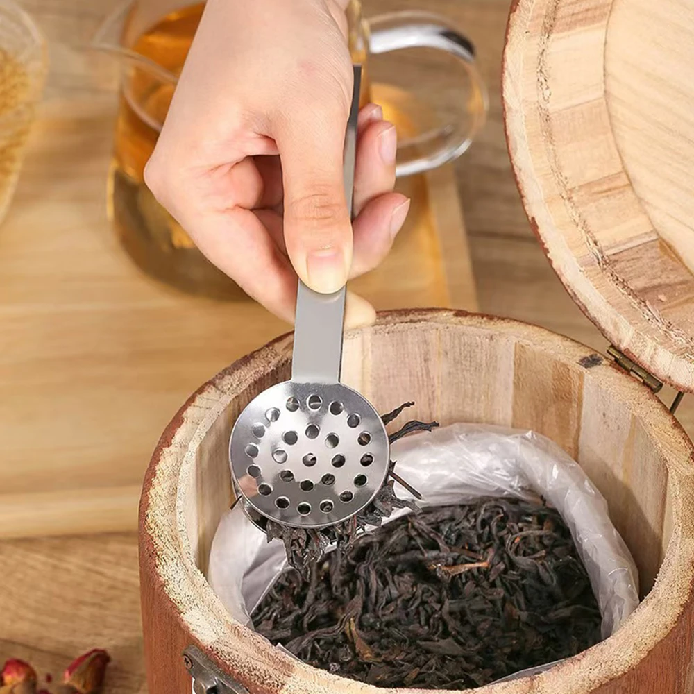 Portable Stainless Steel Tea Bag Squeezer Strainer Durable Teabag Tongs Easy To Clean Kitchen Barbecue Gripper Tea