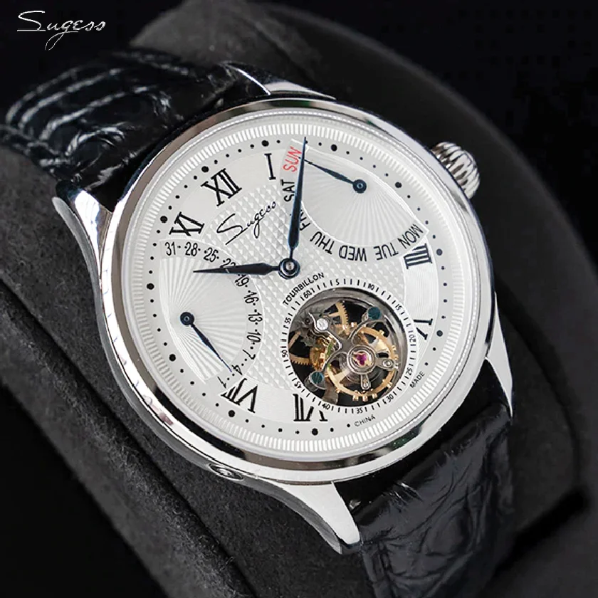 SugessTourbillonMensWristWatchesMechanicalHandWindWatch