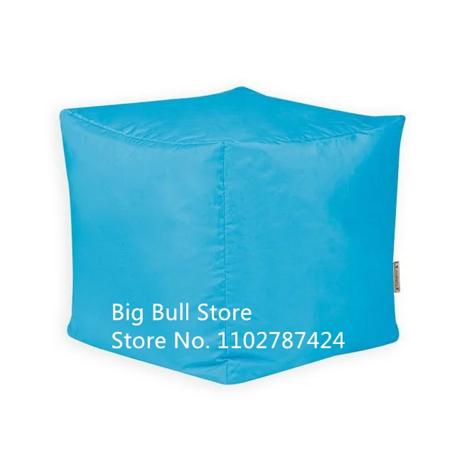 Waterproof and Dustproof Foot Stool Rest Pouffe Cube Box Seat Bean Bag COVER ONLY square footrest stool bean bag chair