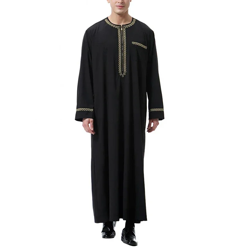 MEYN Musulman Abaya Thobe Homme - Robe Arabe Caftan à Manches Longues
