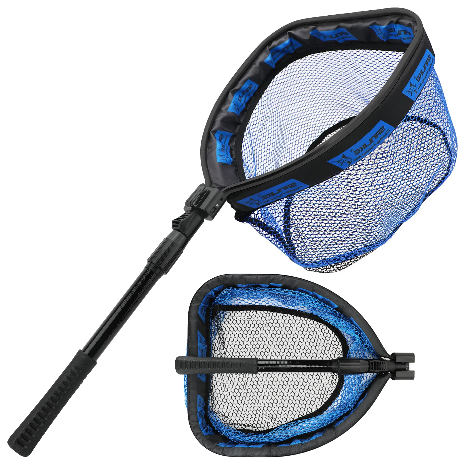 SANLIKE Float Fishing Net Carbon Steel Telescoping Foldable Landing Net  Retractable Pole Fishing Equipment Accessories