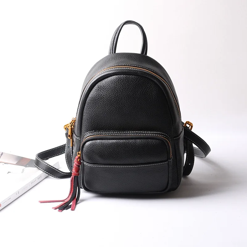 

Backpack Women's 2023 New Genuine Leather Women's Bag Mini Backpack Top Layer Cowhide Women's Bag