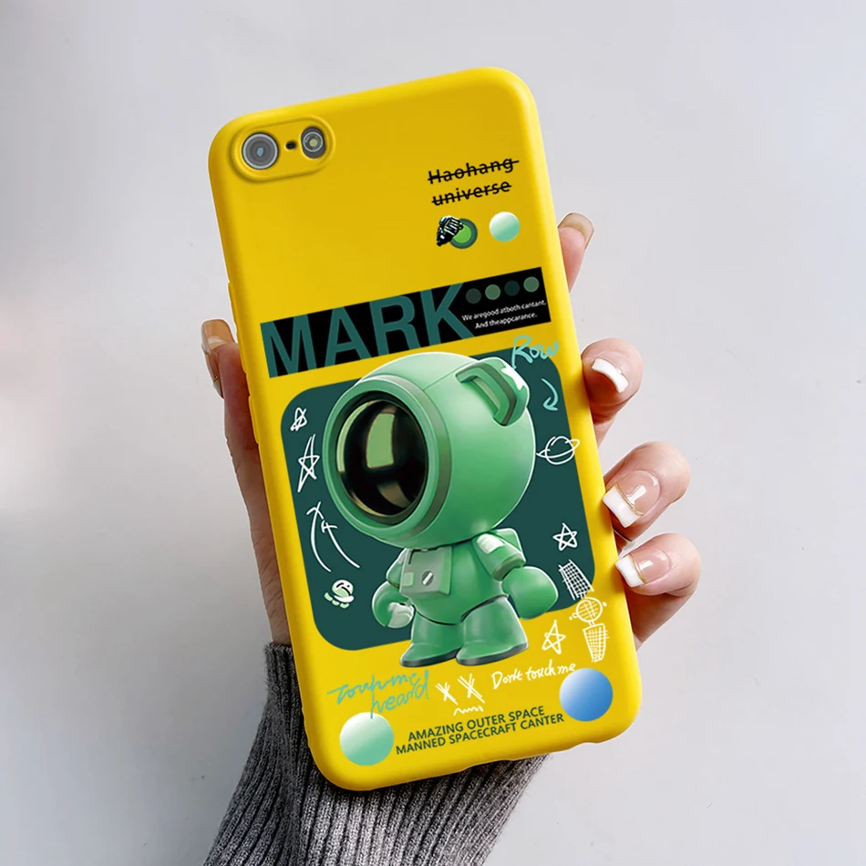 Cute Astronaut Shockproof Matte Silicone Phone Case