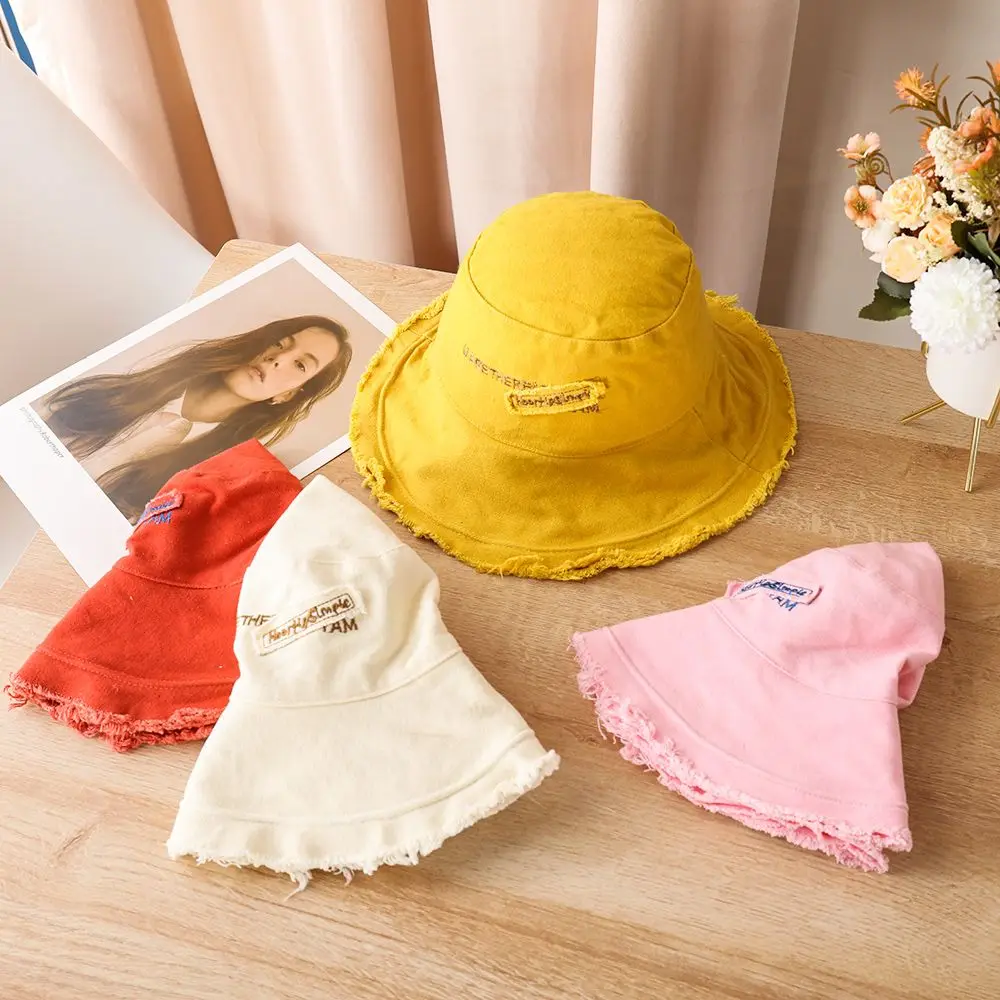 Fashion Women Cotton Bucket Hats Female Summer Autumn Sunscreen Fisherman  Cap Outdoor Beach Sun Cap Hat For Women