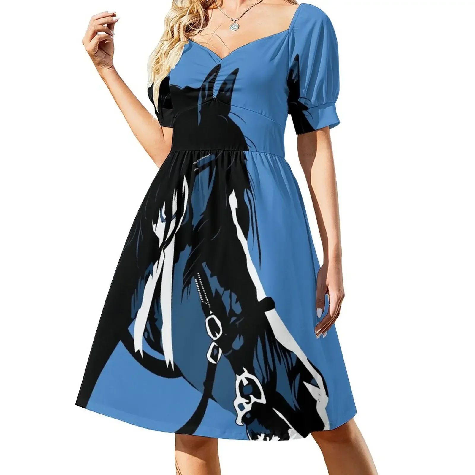 thumbnail image 1 of Vestido de manga corta Stallion, elegante y chic, vestido de noche, ropa de mujer, novedades, vestidos de mujer, 1 of 7