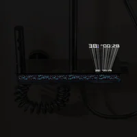 ชุดฝักบัวดิจิตอลอัจฉริยะ พร้อมระบบไฟ Ambient Light แบบฝนตก ระบบห้องน้ำครบชุด ก๊อกผสมน้ำร้อนน้ำเย็นแบบดิจิตอล ฝักบัวฉีดชำระ 2