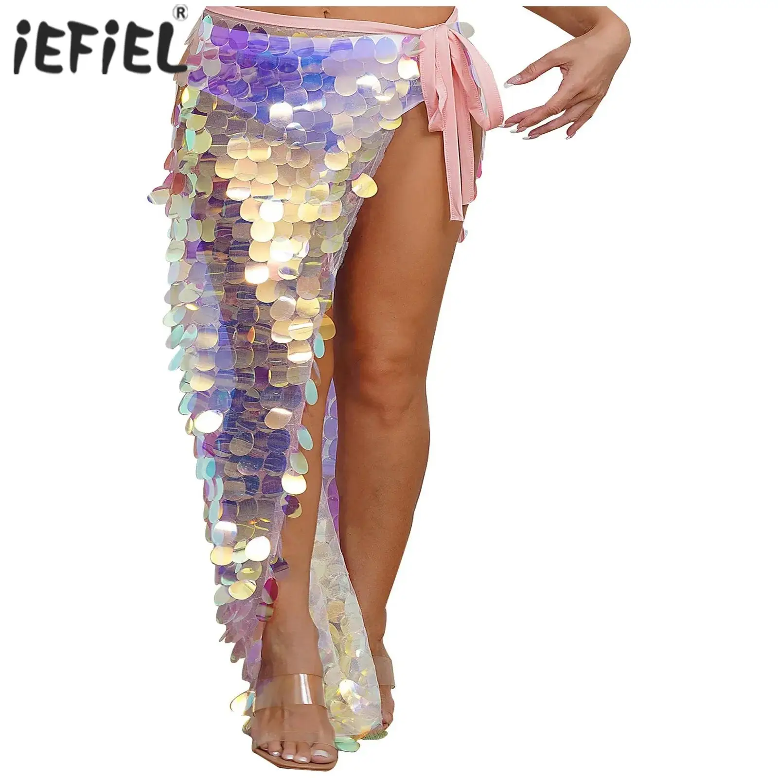 Falda Sirena Falda De Cola Larga De Sirena Con Lentejuelas Para