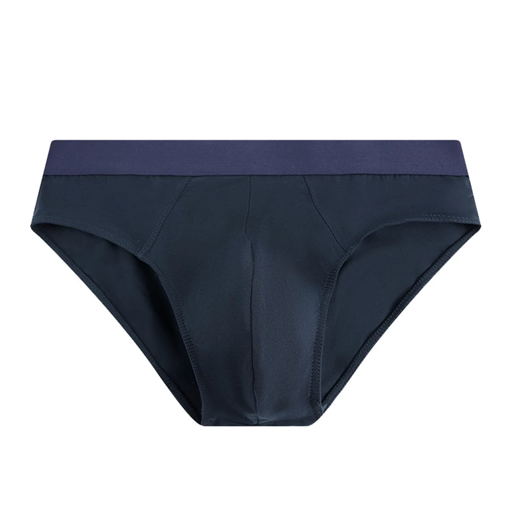 

Men Cotton Briefs Sexy Solid Low Waist Bikini Panties Bugle Pouch Breathable Underwear Soft Hip Lift Underpants Summer Knickers