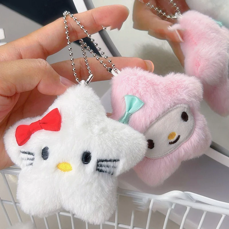 Plush Keychain Sanrio Star Plush Toys Learning Car Decortoy For Kids