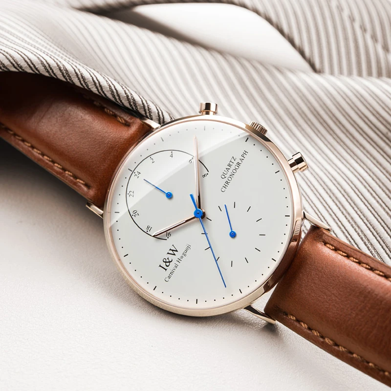 Reloj Hombre Swiss IW Top Brand Luxury Quartz Watches Men Waterproof Ultra Thin Wrist Watch Male Casual Sapphire Glass