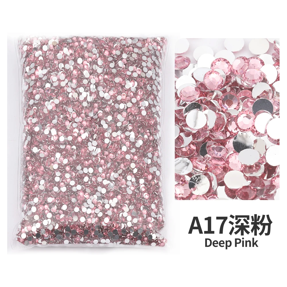 Variety Pack of Small Resin Rhinestones for Nail Art and DIY Crafts - Bulk Wholesale Flat Back Crystals