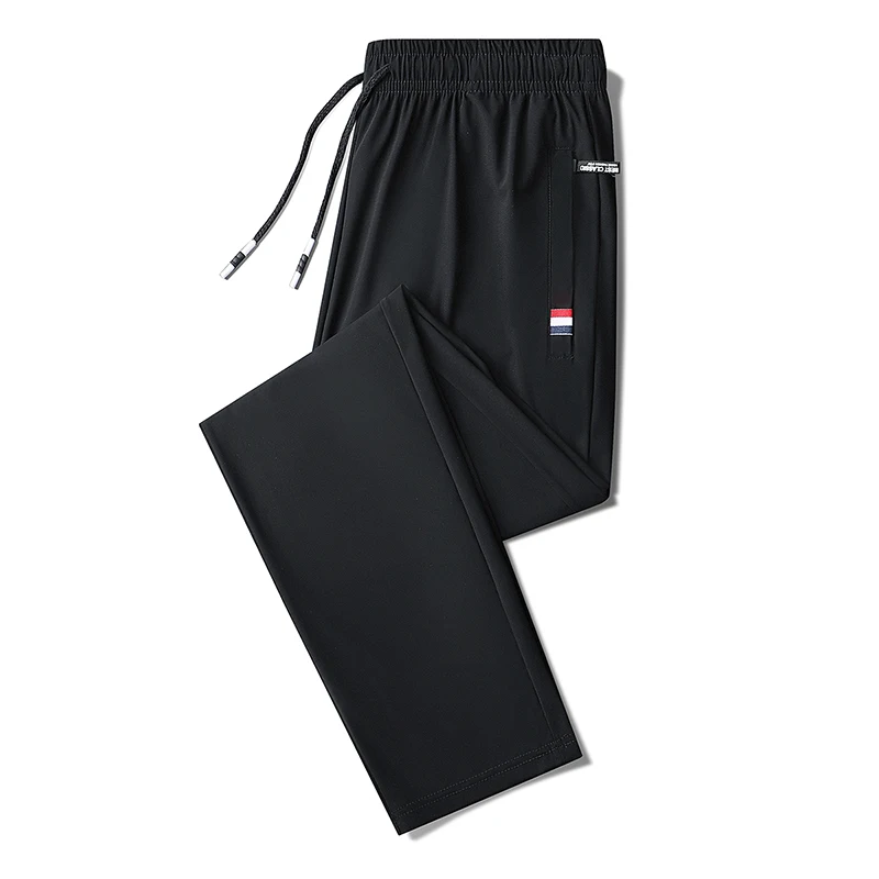 Summer Ice Silk Men's Casual Straight Leg Pants Two-piece Set Lightweight and Breathable Outdoor Golf Sports Leggings