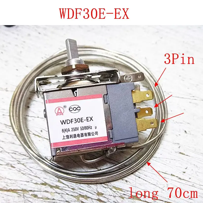 WDF30E-EX-3Pin-Refrigerator-Thermostat-Household-Metal-Temperature ...