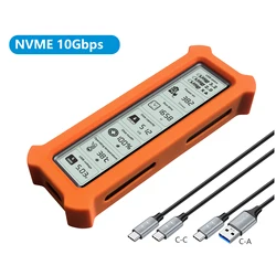Enhanced High - Speed M.2 NVMe SSD Enclosure with USB 3.2 Gen 2 Connectivity (Orange)