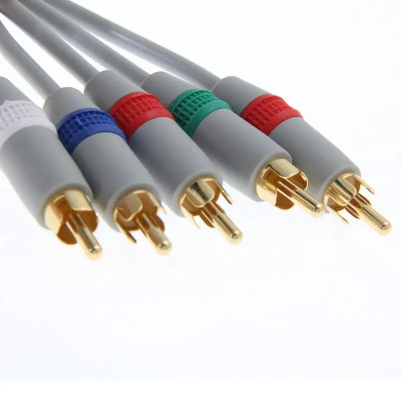 1080P Component Cable HDTV Audio Video AV 5RCA Cable Support 1080i HDTV For Nintendo Wii Chromatic Aberration Line Game Cable