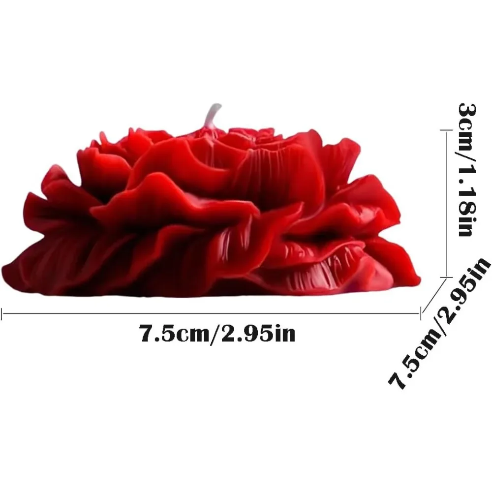 Low Temperature Candles Red Rose Flower Shaped Scented Candles Low Heat Romantic Wax Play Massage Sex for Lovers