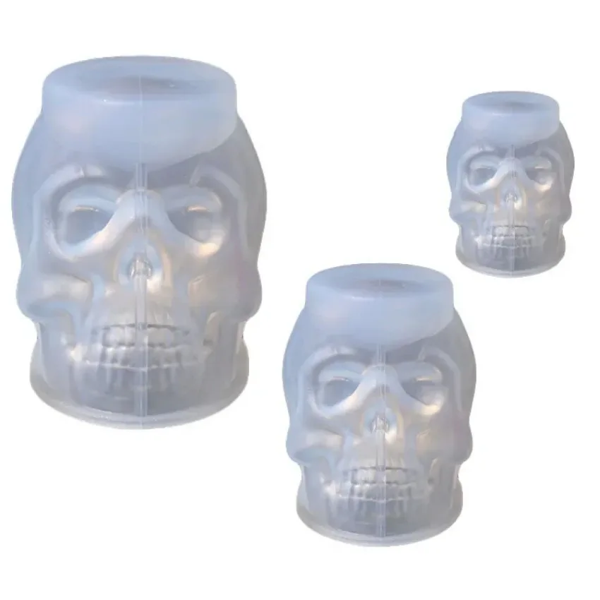 1 Pcs Scarface Skull Glue Mold Skull Silicone Candle Mold Halloween Diy Candle Molds for Candle Making Candle Mold