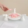 Creative Ceramic Rabbit Fruit Plate Ornaments Living Room Dining Table Dim Sum Plate Jewelry Storage Crafts Birthday Gifts 2