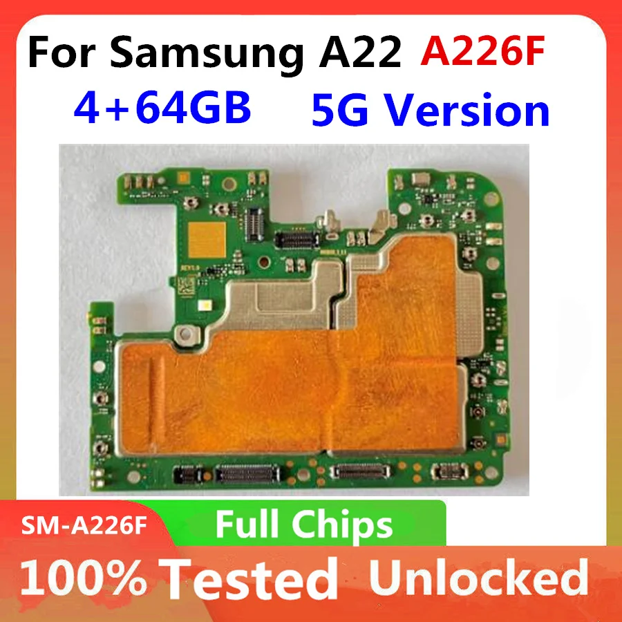 5G Unlocked Board For Samsung Galaxy A22 A226F Motherboard Original 5g-unlocked-board-for-samsung-galaxy-a22-a226f-motherboard-original
