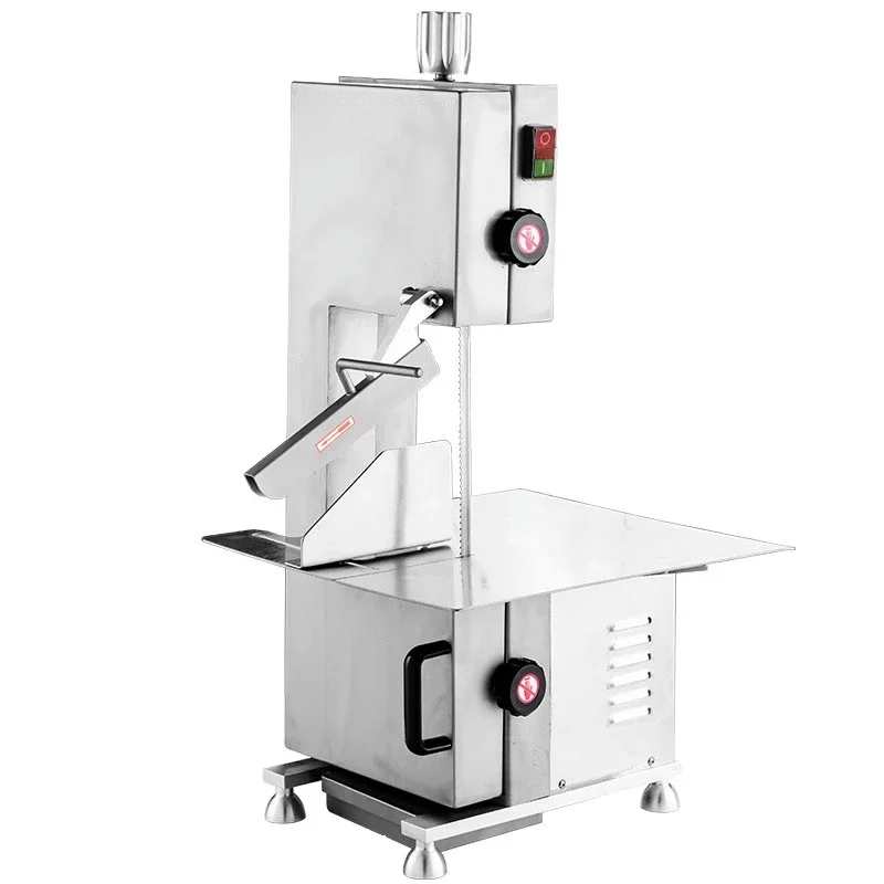 Stainless Steel Frozen Bone Sawing Machine 750W Butchers Bone Bandsaw Commercial Frozen Meat Fish Cutter Home Kitchen Appliance 4l 750w countertop household water filtration purifier stainless steel dental distiller pure water filter