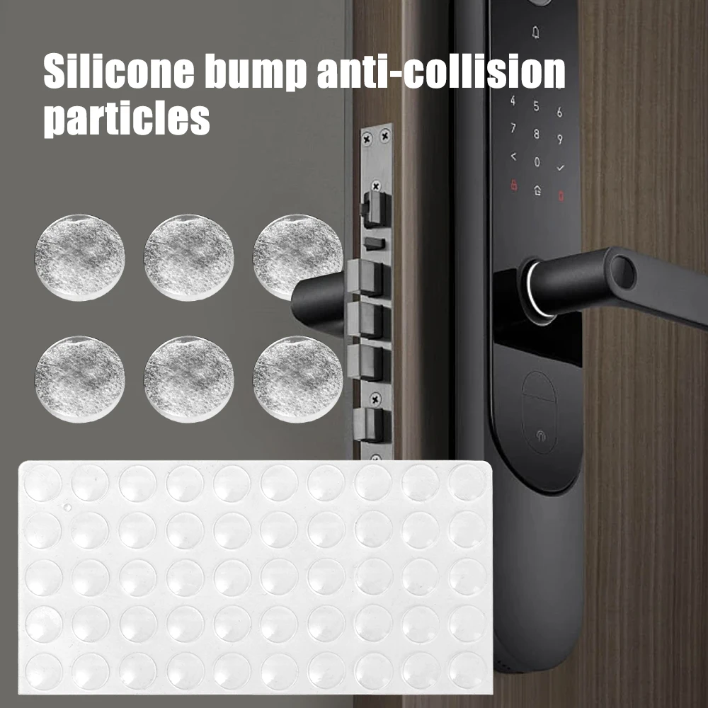 50-500pcs Self-Adhesive Clear Door Stop Rubber Damper er Cabinet Bumpers Silicone Furniture Dots Cushion Protective Pads