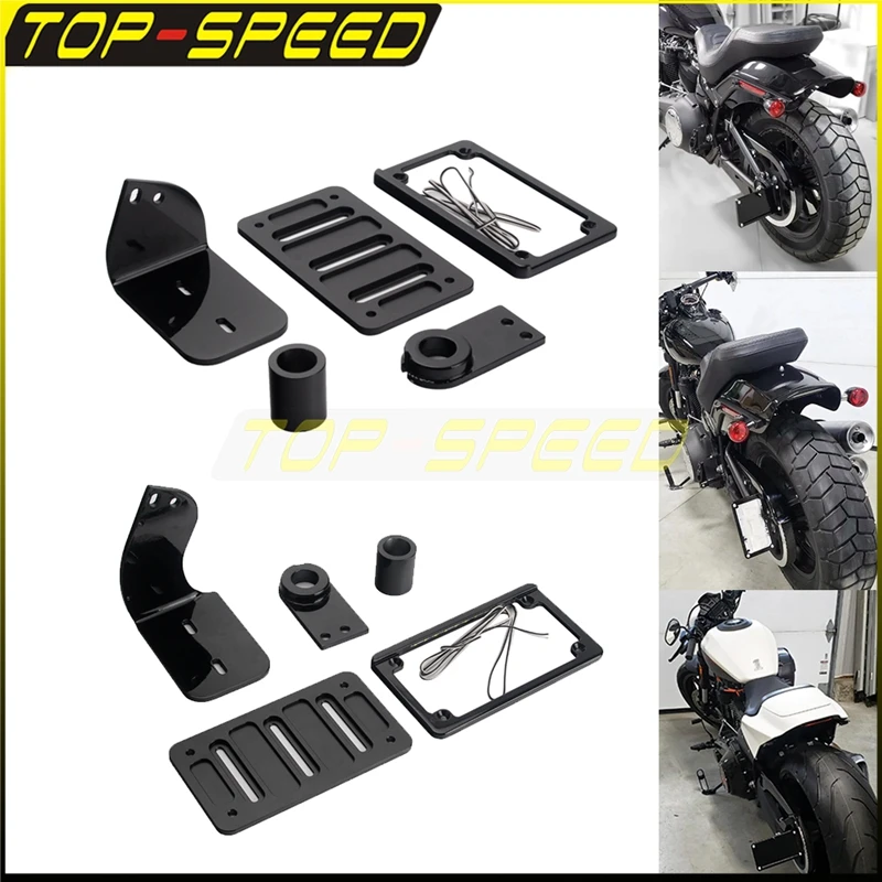 4 "X 7" Led Frame Plate Light Kit Staffa Targa Targa Per Harley Softail Low Rider S St Street Bob Classic Glide