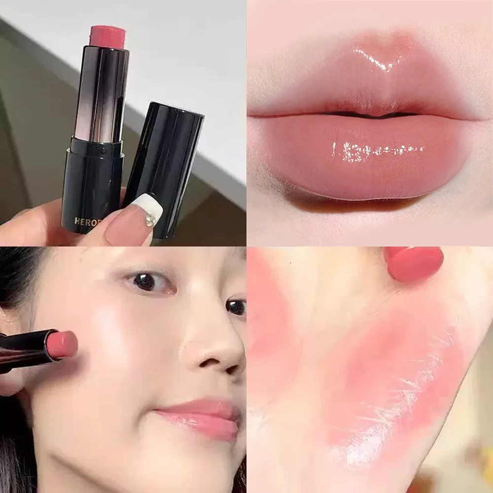 Lippenstift Rotbraun, wasserfest, feuchtigkeitsspendend, Spiegel-Lippenstift, Nude-Lipgloss, natürlicher Rouge-Balsam, langanhaltender Make-up-Stift_voghion.com