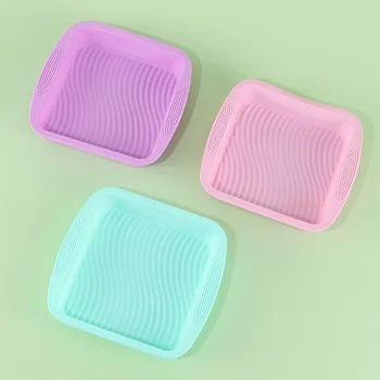 24CM Square Cake Pan Toast Pan Bread Pan Silicone Baking Pan Baking Forms For Pastry Accessories Tools Food Grade Silicone Mould