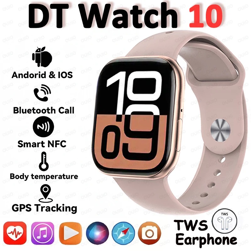 New DT Watch 10 Smartwatch 16GB Large Memory NFC 3D Stereo Vision Compass Muiti-Sport Mode Waterproof Bluetooth call Smartwatch