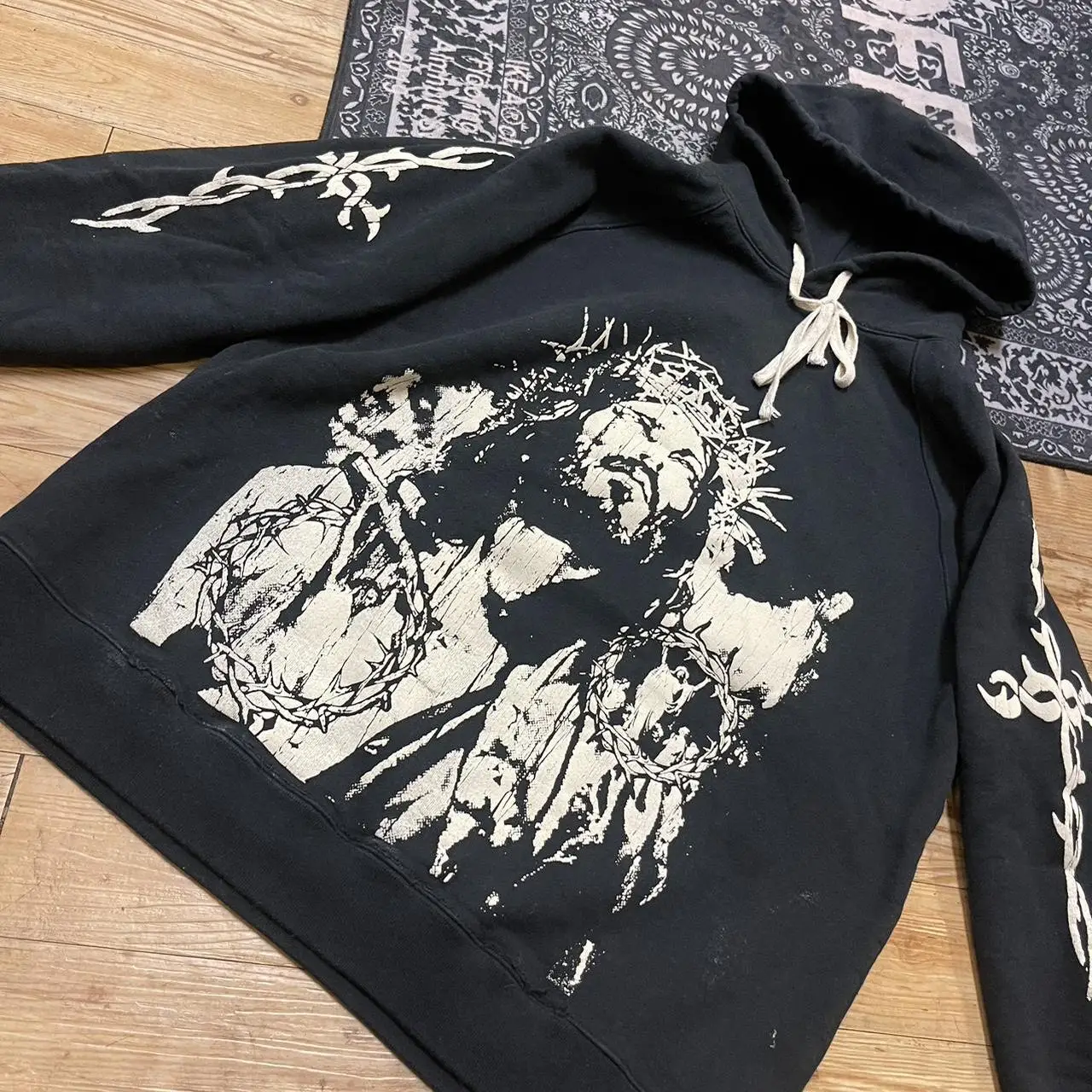 

Y2k Men Retro Print Hoodies Women Hip Hop Coats Autumn Winter Harajuku Casual Loose Hooded Sweatshirt Oversized Pullovers New