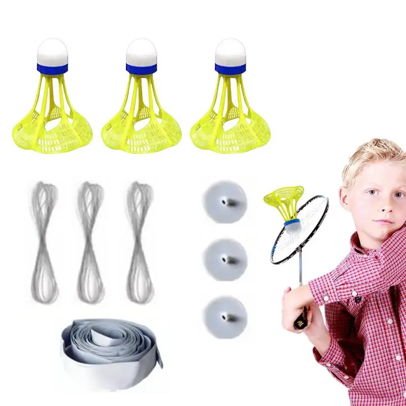 Elastic Badminton Trainer - Solo Practice Rebound Ball With Remote Control