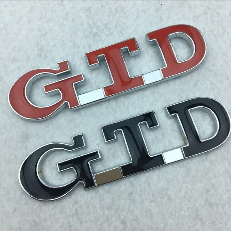 3D Metallo Gtd Logo Griglia Anteriore Emblema Distintivo Tronco Posterore Logo Adesivo Per Vw Polo Golf 4 5 6 7 8 R Mk4 Mk5 Mk6