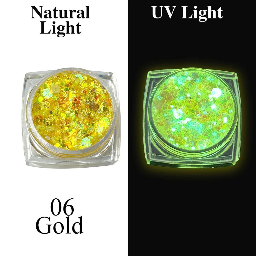 Luminous Glitter Gel - UV Glow Waterproof Makeup