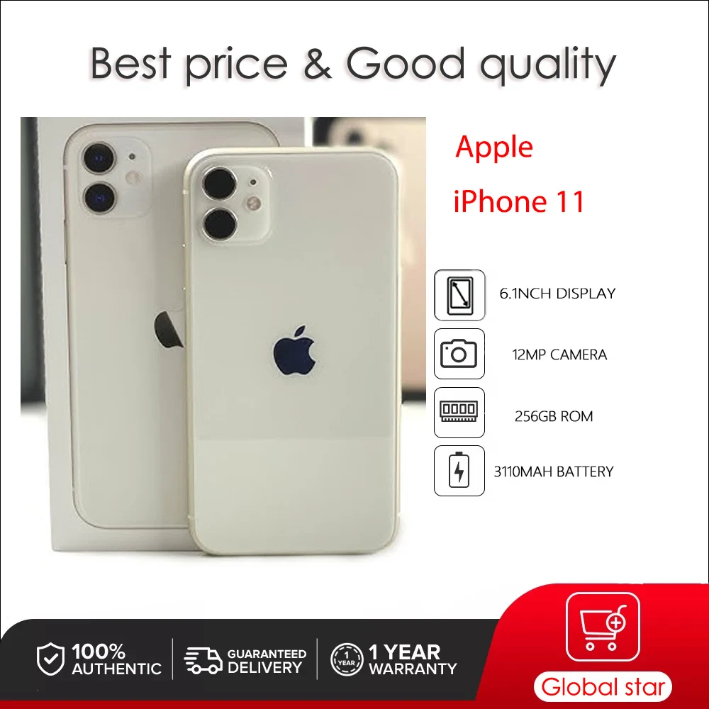 

Оригинальный Apple iPhone 11, разблокированный, разблокированный, б/у, IOS A13, 6,1 дюйма, 64/128/256 Гб ПЗУ, 3110 мАч сотовый телефон, 12 МП смартфон