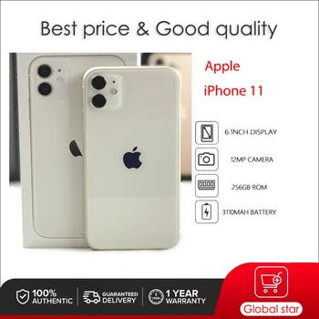 Originale Apple iPhone 11 Face ID sbloccato usato IOS A13 6.1 "64/128/256GB ROM 3110mAh cellulare 12MP Smartphone