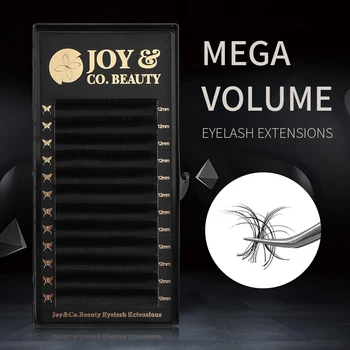 JoyCo 전문가용 속눈썹 연장 12 줄 0.03-0.15mm 인조 속눈썹, 개별 속눈썹, 부드럽고 자연스러운 인조 속눈썹