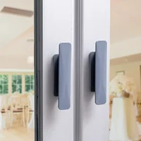 4/2PCS Window Cabinet Drawer Handles Self-adhesive Door Wardrobe Handle Organizer Paste Open Sliding Door Knob Auxiliary Device 2
