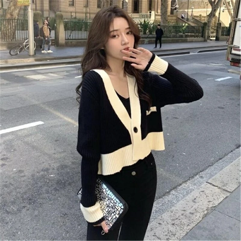 2023 New In Outerwears Women Jacket Casual No Standard Solid Polyester Jackets Xiao Xiangfeng Slim Fit Versatile Short Sweater luckymarche standard double jacket qwjax23201bex