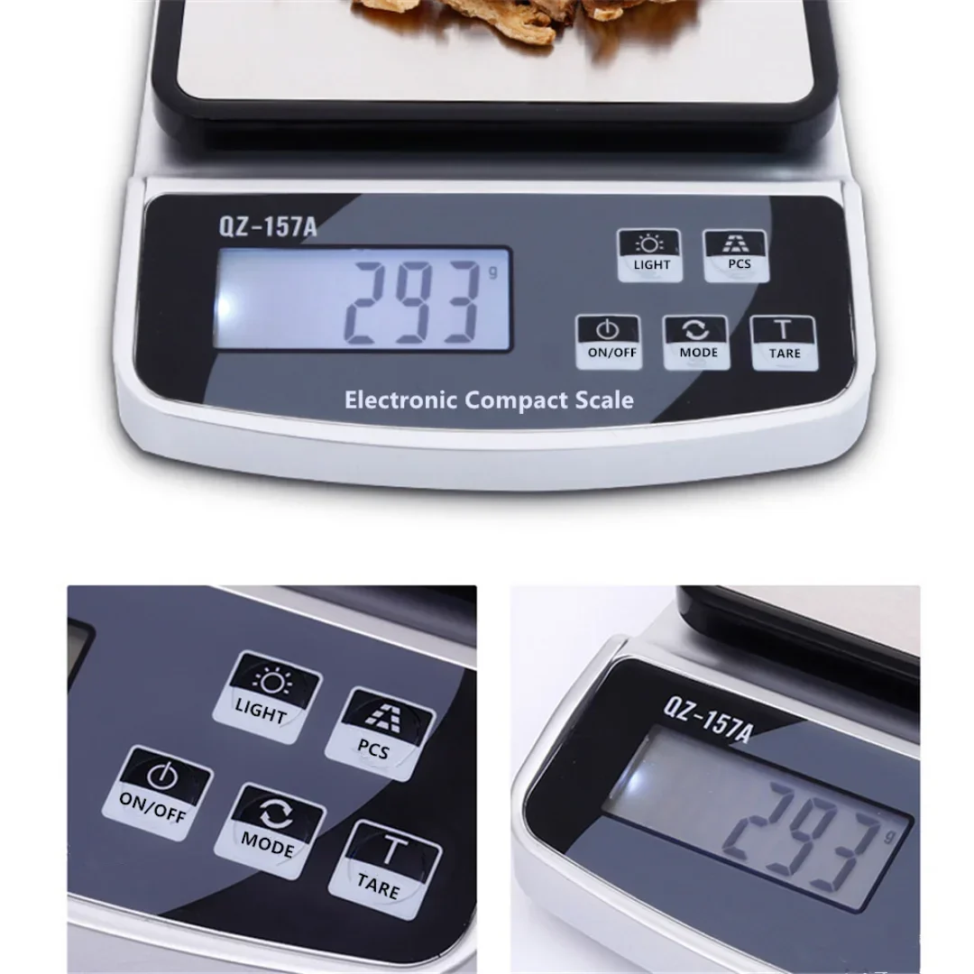 주방 전자 체중계 측정 도구, 최대 무게추 USB 충전, 스마트 디지털 디스플레이, 체중계 정밀 기기, 15 kg, 10 kg, 5 kg, 3kg