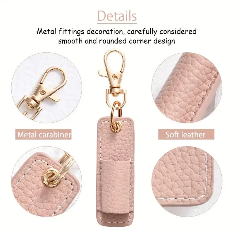 Lanyard Pen Holder Clipboard Pencil Holder Pen Clip Keychain Anti-Lost Pen Holder for Badge Leather Pen Pencil Holders for Pens