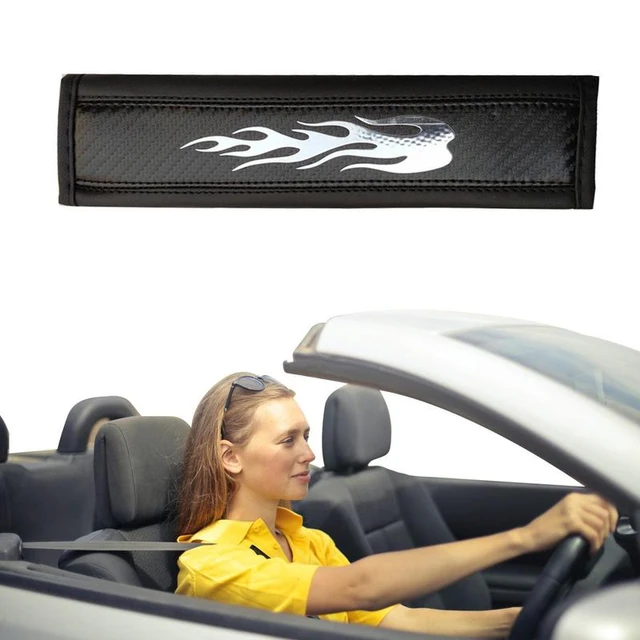 1 housse de protection pour ceinture de sécurité de voiture en cuir et  fibre de carbone : : Auto et Moto