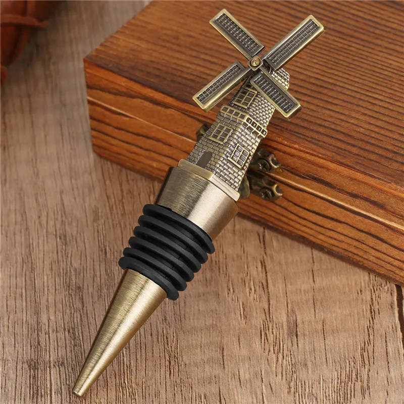 Tragbare Windmühle Form Wein Stopper Metall Flaschen Stopper für Hochzeit Club Restaurant Party Champagner Barware – Detail 2