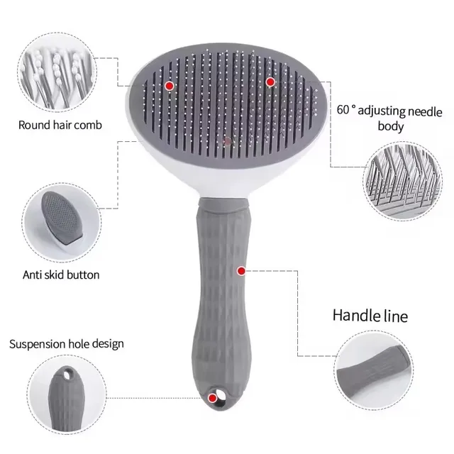 Dog Hair Remover Brush Cat Dog Hair Grooming And Care Comb For Long Hair Dog Pet Removes Hairs Cleaning Bath Brush Dog Supplies 4