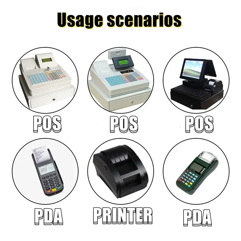 Thermal Paper 57x30mm POS Printer Blue Font 5 Rolls Mini Mobile Bluetooth Cash Register Roll Paper Bill Receipt Printing