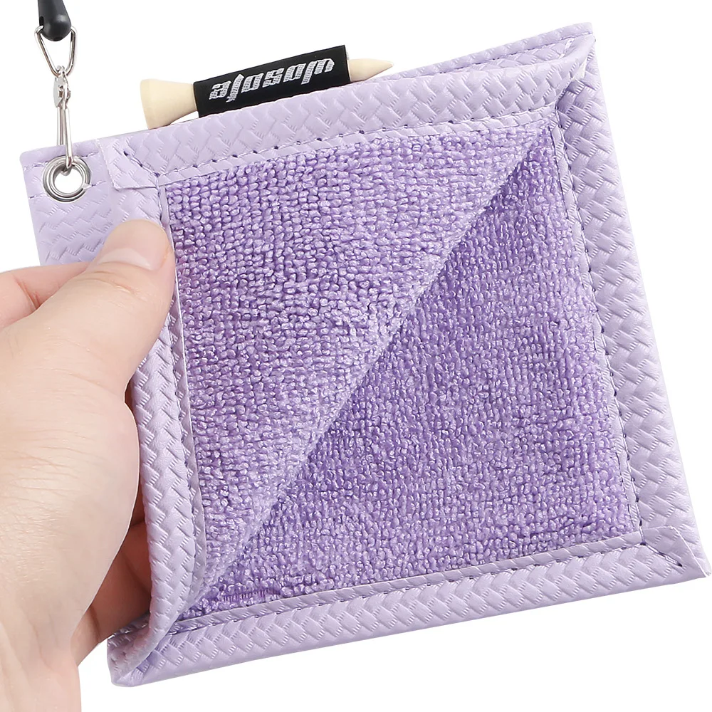 Golfs Club Cleaning Towel Cleaning Cloth with Buckle Water-Absorption Wipe Cloth