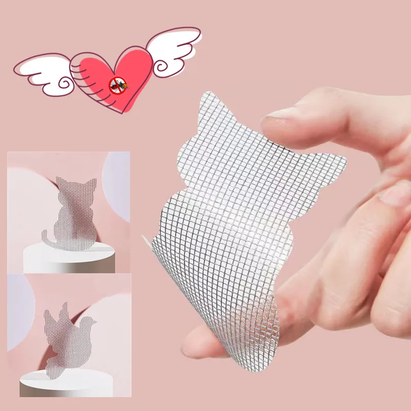 동물 모양 자체 접착 스크린 창 수리 구멍 수리 창, 모기 방지, 강력한 스틱 메쉬 모기 수리 테이프, 문짝 그물