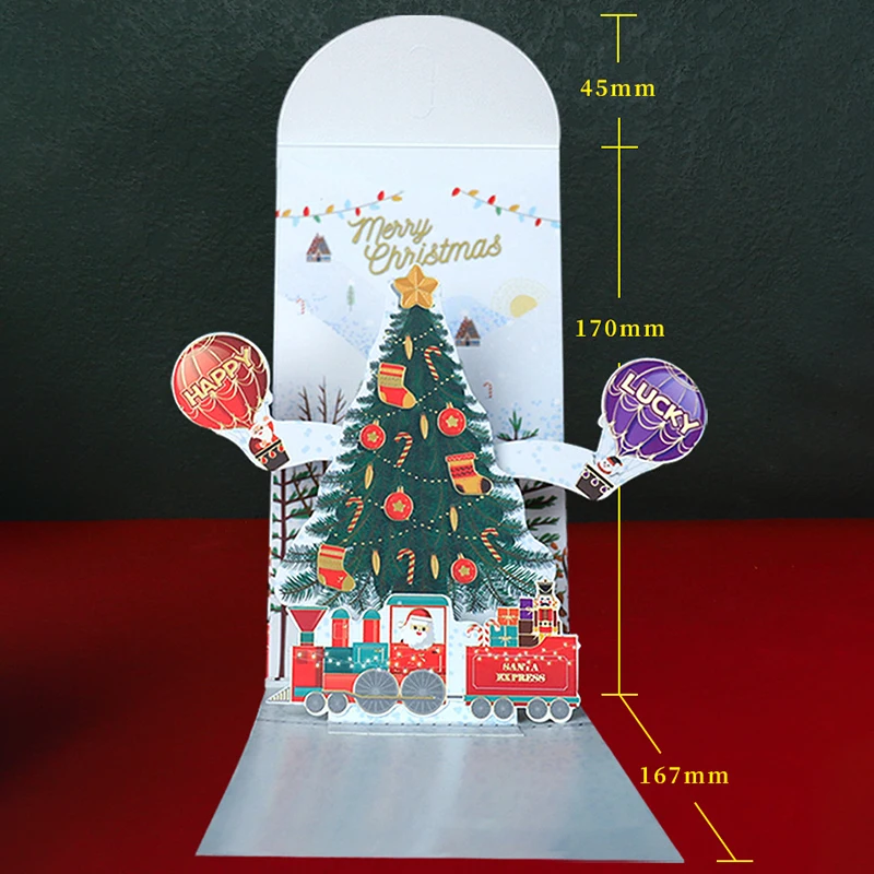 Christmas Red Envelope New Year Xmas Tree Snowman 3D Exquisite Red Packets Party Gift Bag Navidad Decoration